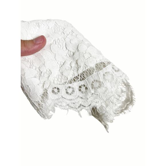 Alexia Admor White Lace Bow Sleeveless Sheath Mini Dress Size Medium - Picture 8 of 10